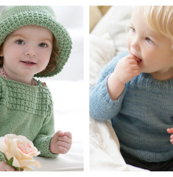 Boat Neck Baby Sweater Free Knitting Patterns