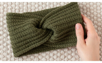 Green Stems Headband Free Knitting Pattern