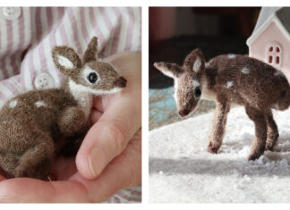 Miniature Fallow Deer Free Knitting Pattern