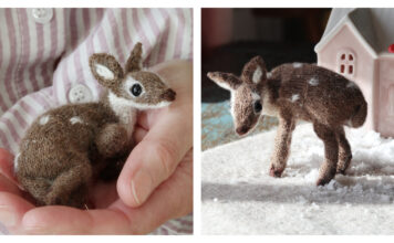 Miniature Fallow Deer Free Knitting Pattern