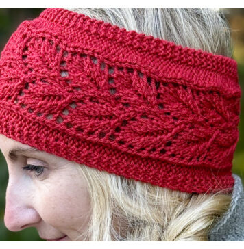 Falling Leaves Headband Free Knitting Pattern