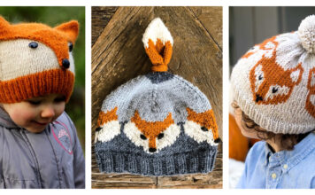 Fox Beanie Hat Knitting Patterns