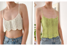 Summer Lace Wavy Cami Free Knitting Pattern and Video Tutorial