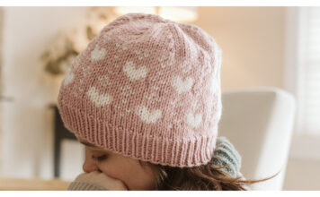 Valentine Hat Free Knitting Pattern