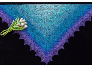 A Blessing of Bellflowers Shawl Free Knitting Pattern