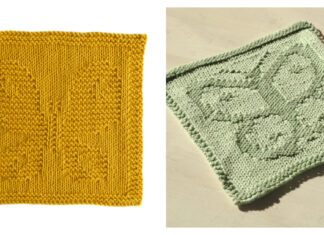 Butterfly Dishcloth Knitting Patterns