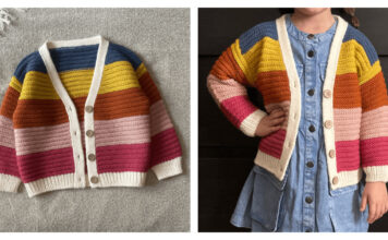 Iris Children’s Cardigan Free Knitting Pattern