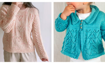 Lace Heart Sweater Knitting Patterns