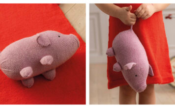 Pig Stuffie Free Knitting Pattern