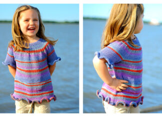 Ruffled Summer Top Free Knitting Pattern