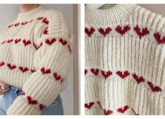 Vintage Heart Sweater Knitting Pattern