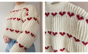 Vintage Heart Sweater Knitting Pattern