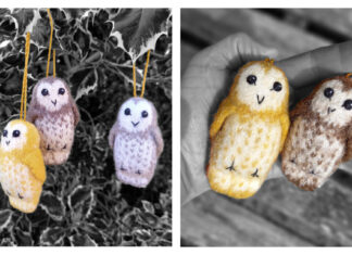 Barn Owl Decoration Free Knitting Pattern