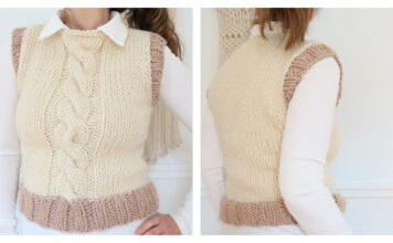 Catherine Cable Vest Free Knitting Pattern