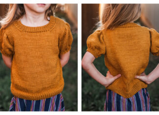 Child Puff Sleeve Tee Free Knitting Pattern