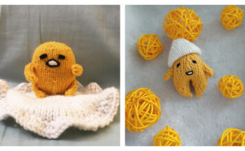 Gudetama Lazy Egg Free Knitting Pattern