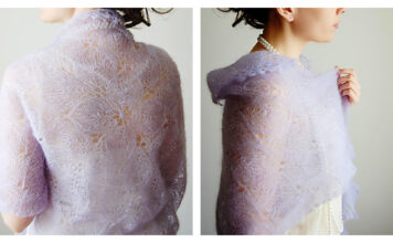 Lilaceous Shawl Free Knitting Pattern