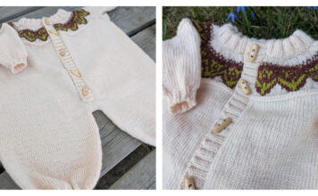 Petal Sleep Suit Free Knitting Pattern