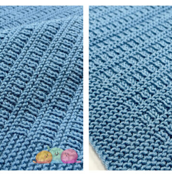 Archie Baby Blanket Free Knitting Pattern and Video Tutorial