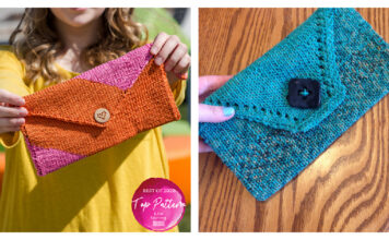 Bright Day Envelope Clutch Free Knitting Pattern