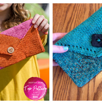 Bright Day Envelope Clutch Free Knitting Pattern