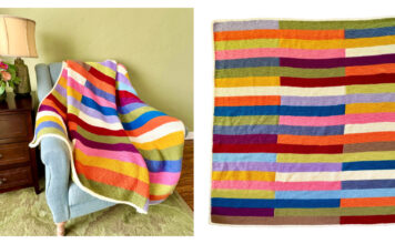 Color Cascade Blanket Free Knitting Pattern