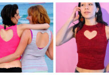 Heart Cut Out Top Knitting Patterns
