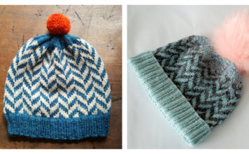 Herringbone Hat Free Knitting Pattern