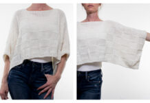 Quilted Poncho Free Knitting Pattern