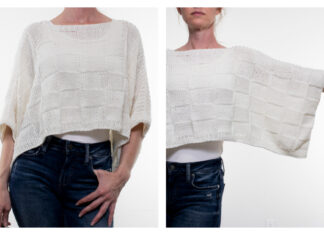 Quilted Poncho Free Knitting Pattern