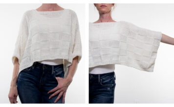 Quilted Poncho Free Knitting Pattern