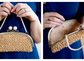 Saltwater Pearls Raffia Purse Free Knitting Pattern