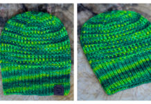 Simple Slipped Textured Hat Free Knitting Pattern