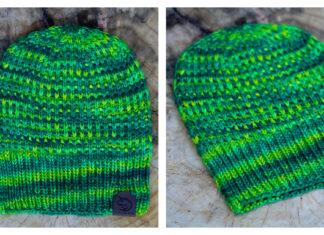 Simple Slipped Textured Hat Free Knitting Pattern