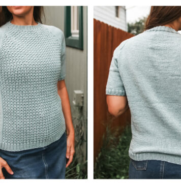 Chain Tee Free Knitting Pattern