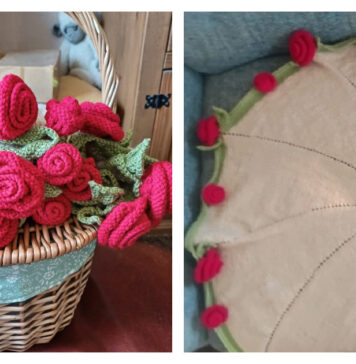 Rose Bouquet Blanket Free Knitting Pattern