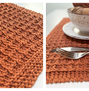 Easy Cotton Placemat Free Knitting Pattern