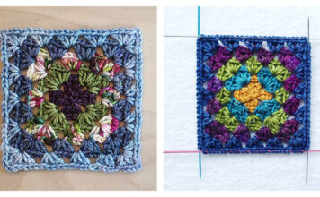Granny Square Free Knitting Pattern and Video Tutorial
