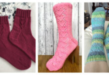 Lace Hearts Socks Knitting Patterns