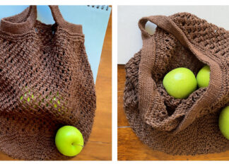 Pine Cone Carrier Bag Knitting Pattern