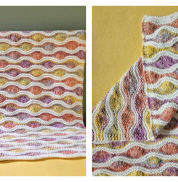 Wavy Whimsy Baby Blanket Free Knitting Pattern