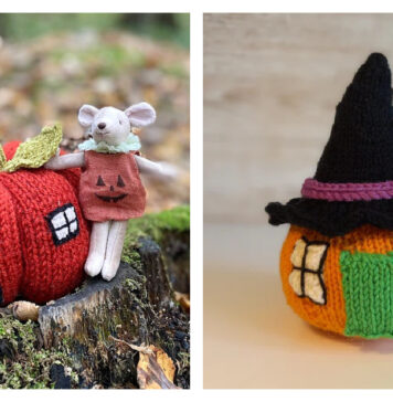 Halloween Pumpkin House Knitting Patterns