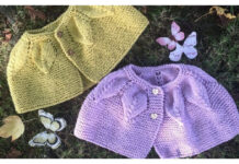 Leaves Baby Cape Free Knitting Pattern