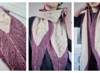 Ovid Embroidered Scarf Free Knitting Pattern